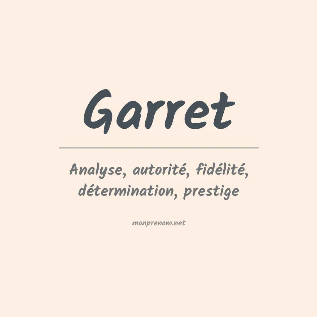 Prénom Garret