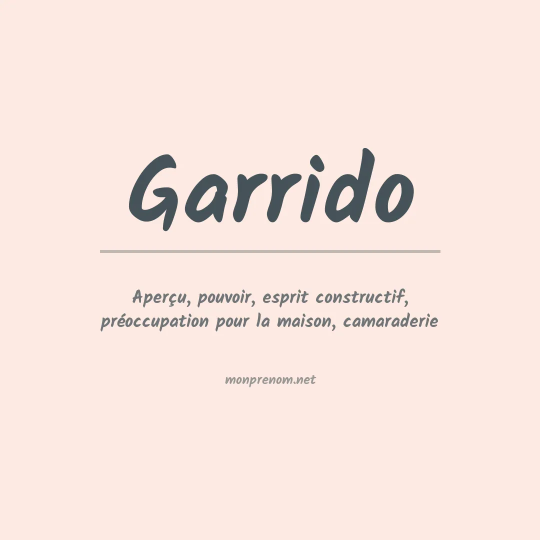 Prénom Garrido