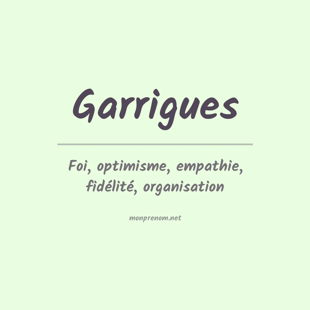 Prénom Garrigues