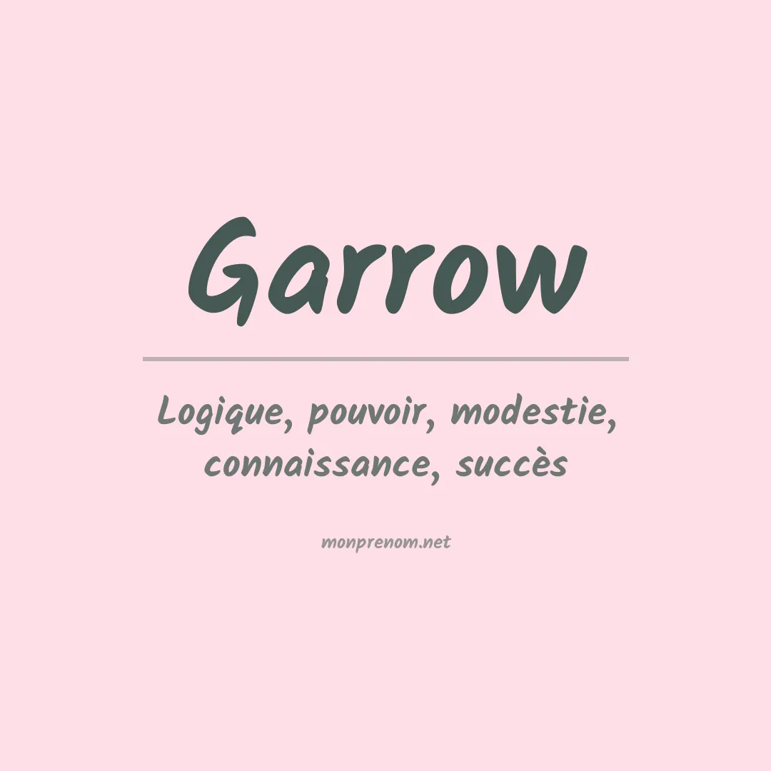 Prénom Garrow