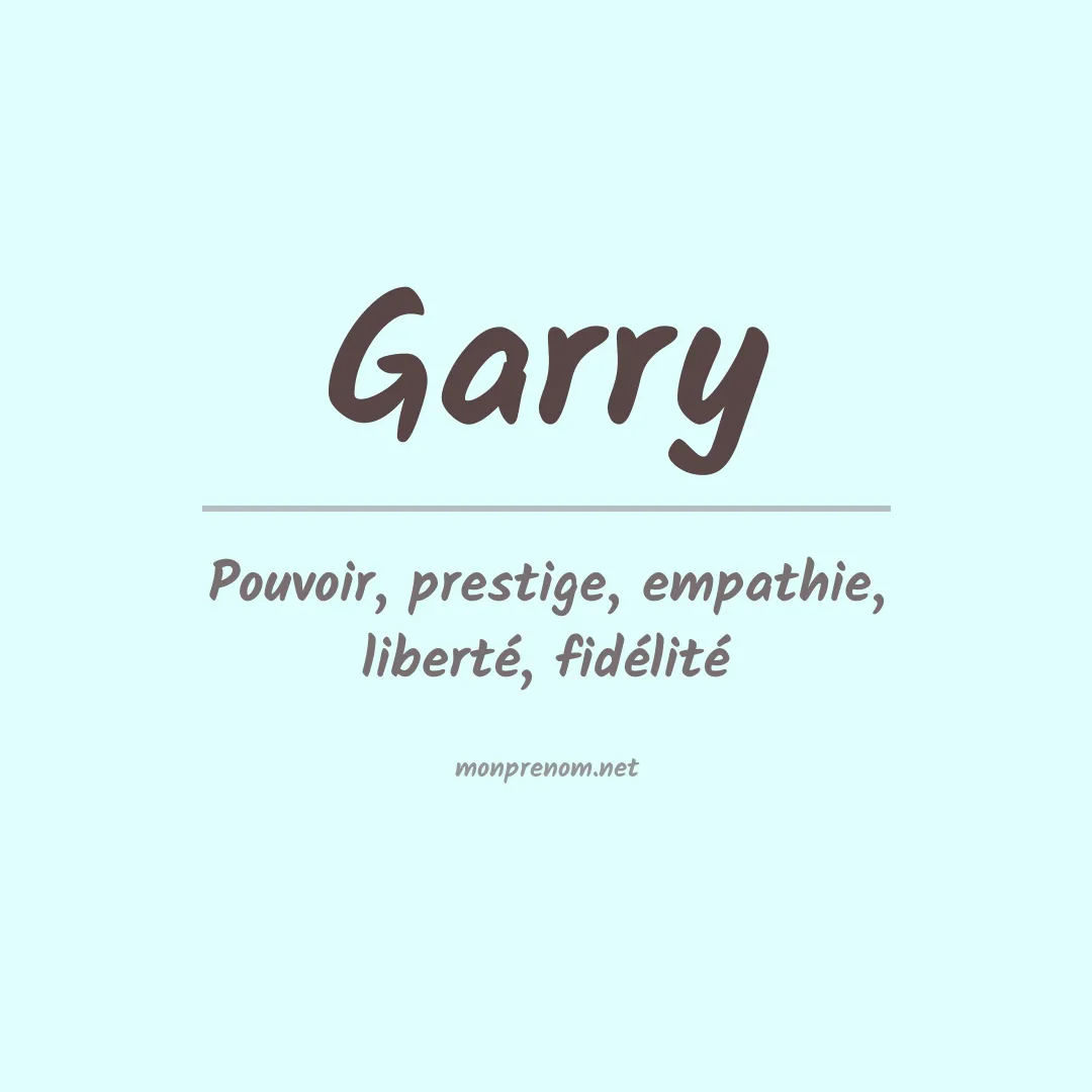 Prénom Garry