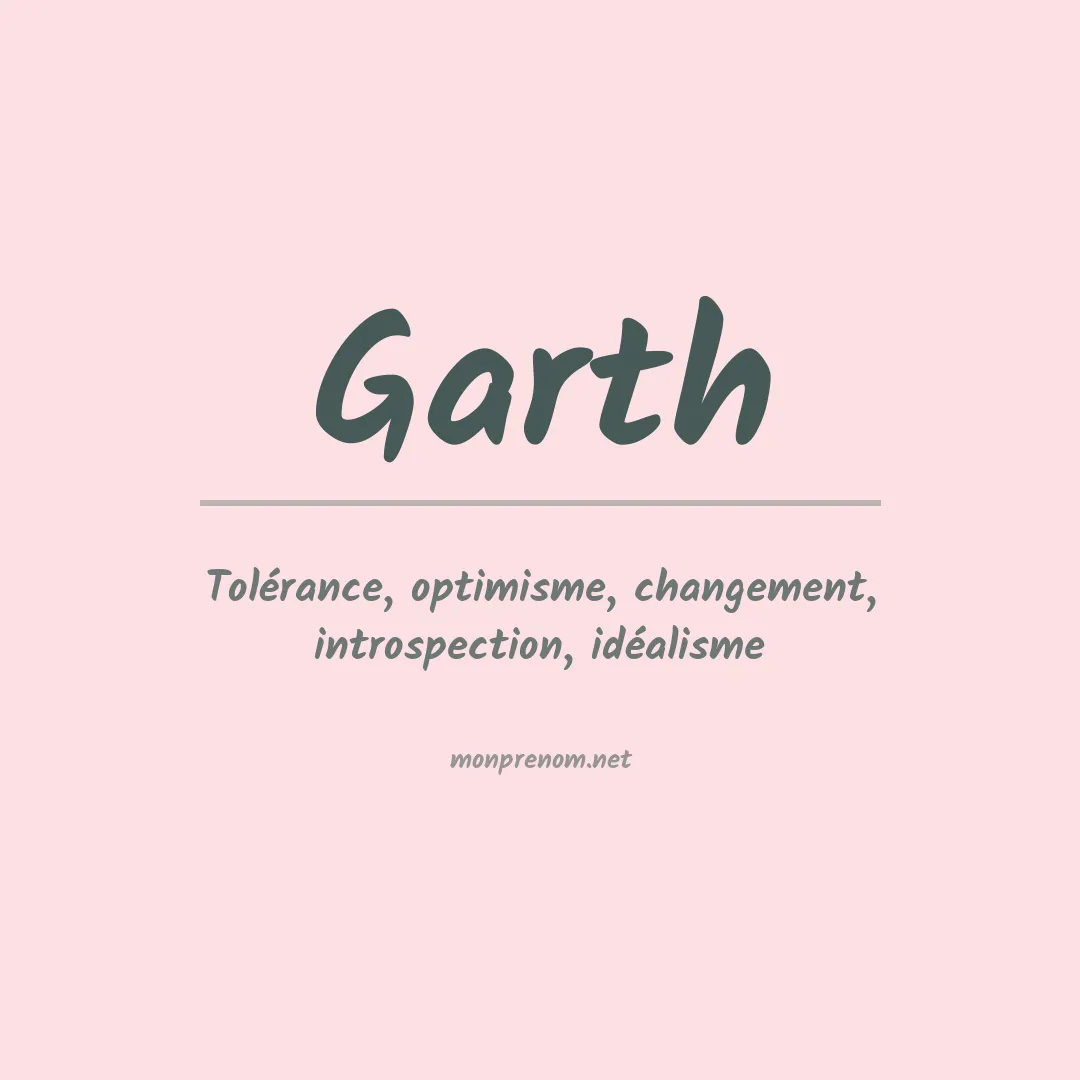 Prénom Garth