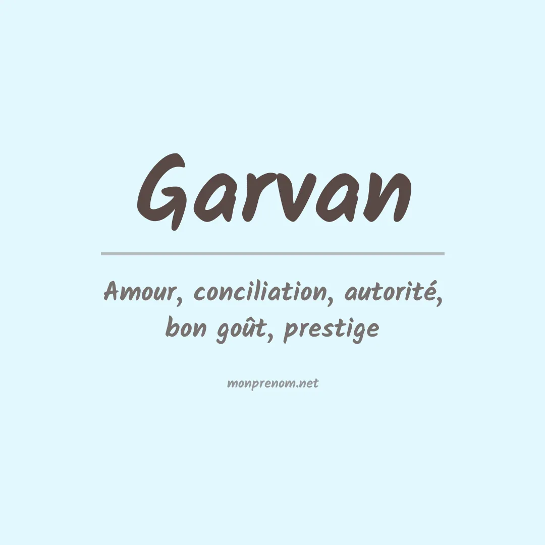 Signification du prénom Garvan