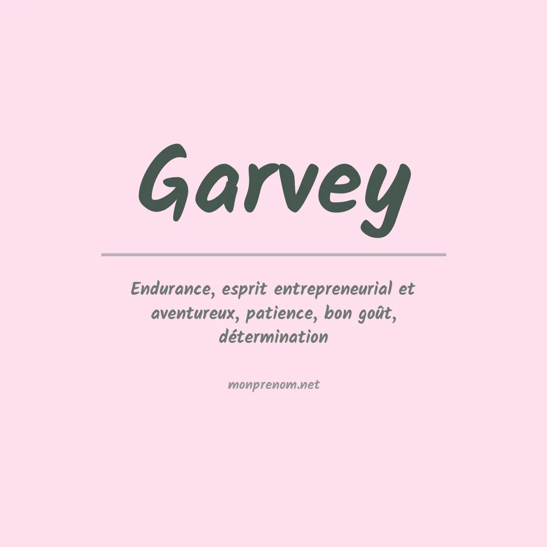 Prénom Garvey