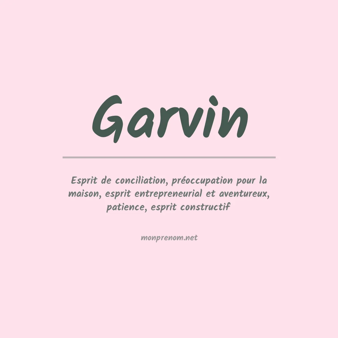 Prénom Garvin