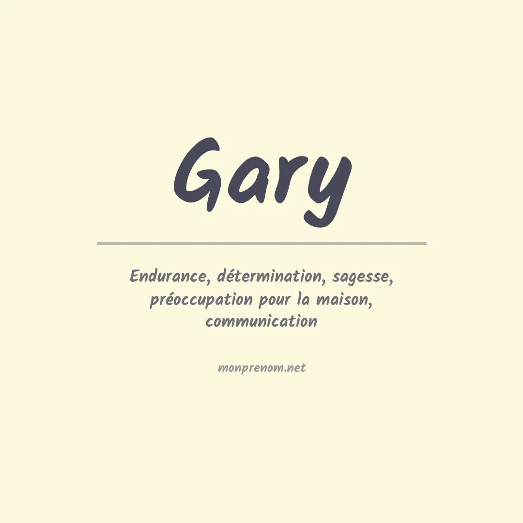 Prénom Gary