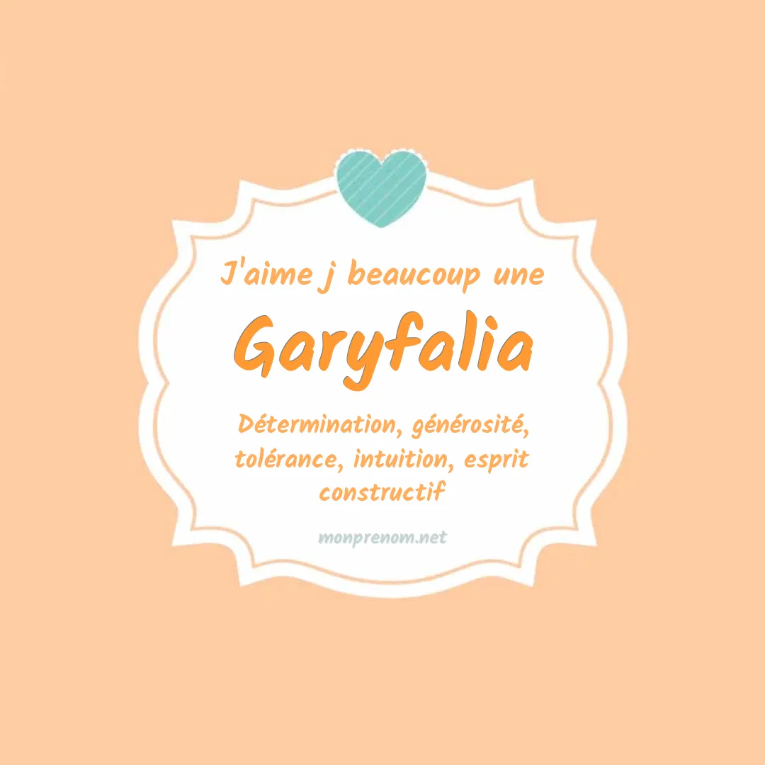 J'aime beaucoup Garyfalia