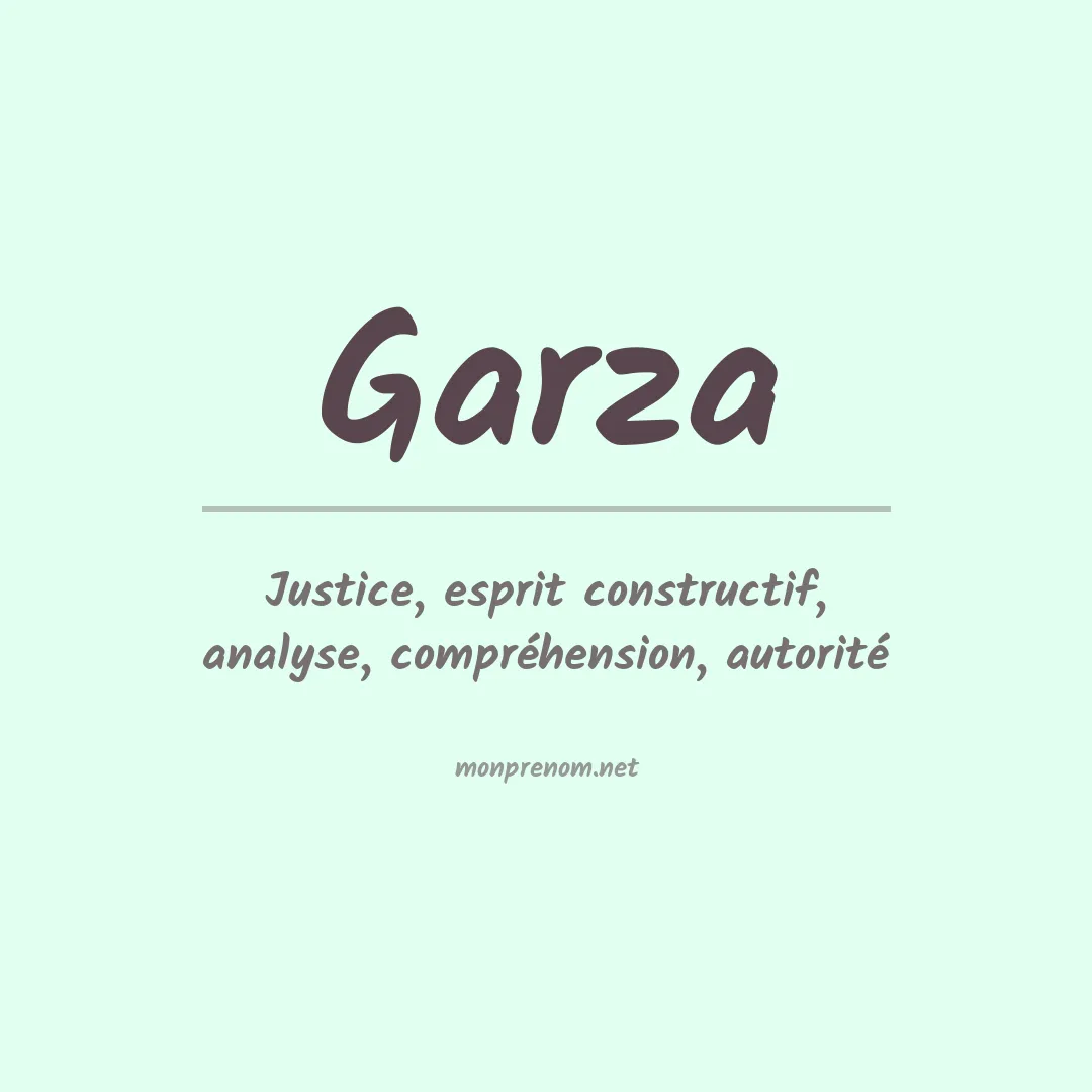 Prénom Garza