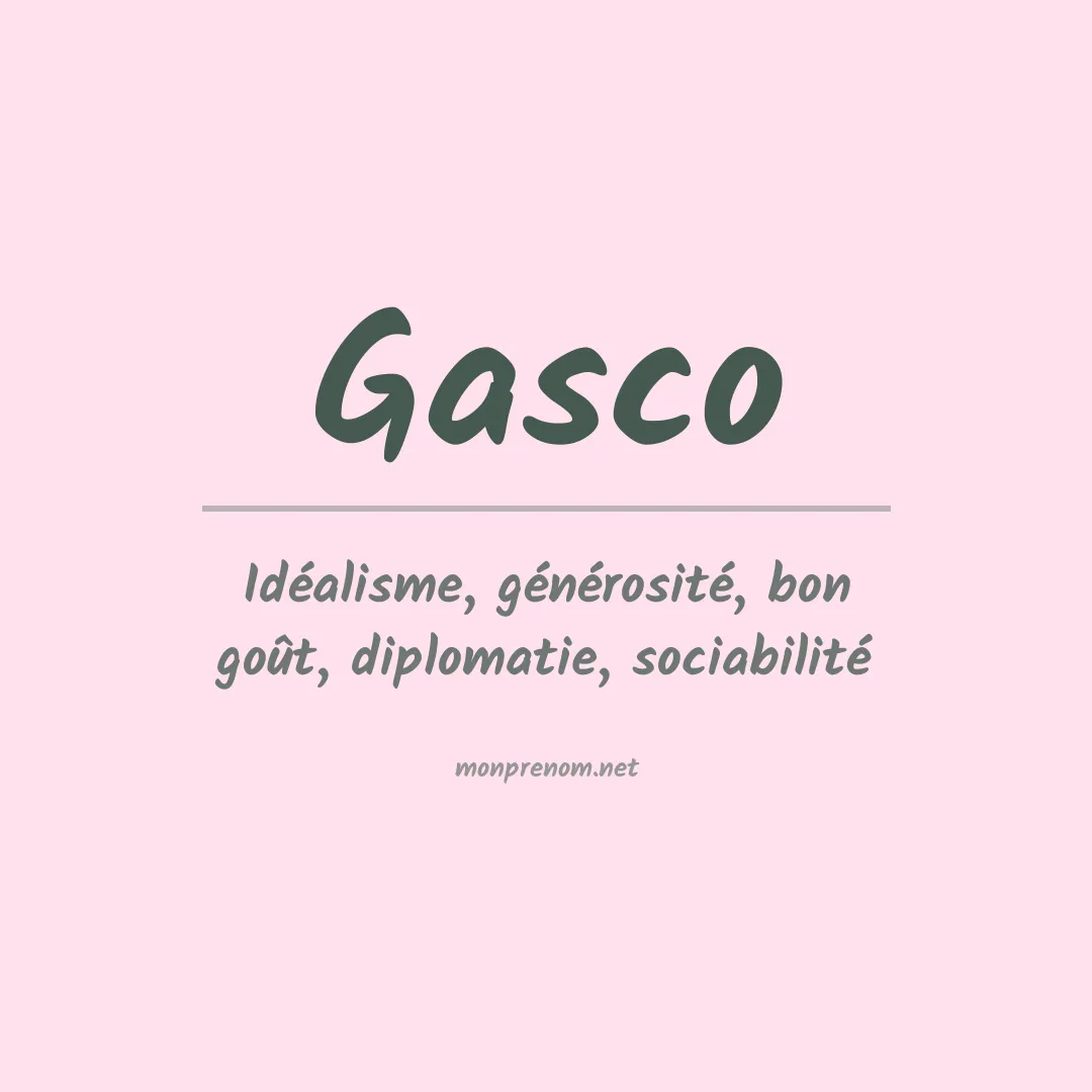 Signification du prénom Gasco