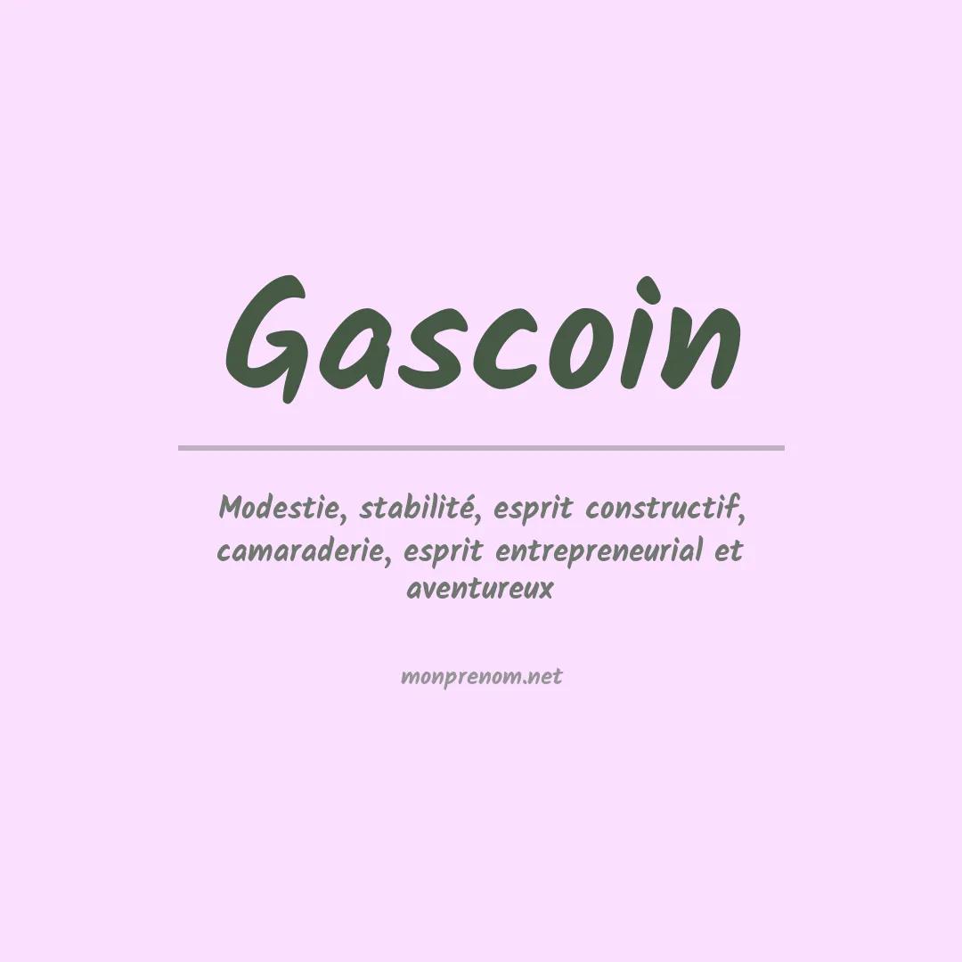 Signification du prénom Gascoin