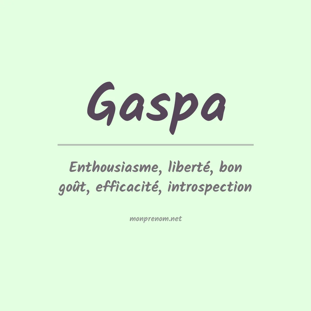 Prénom Gaspa