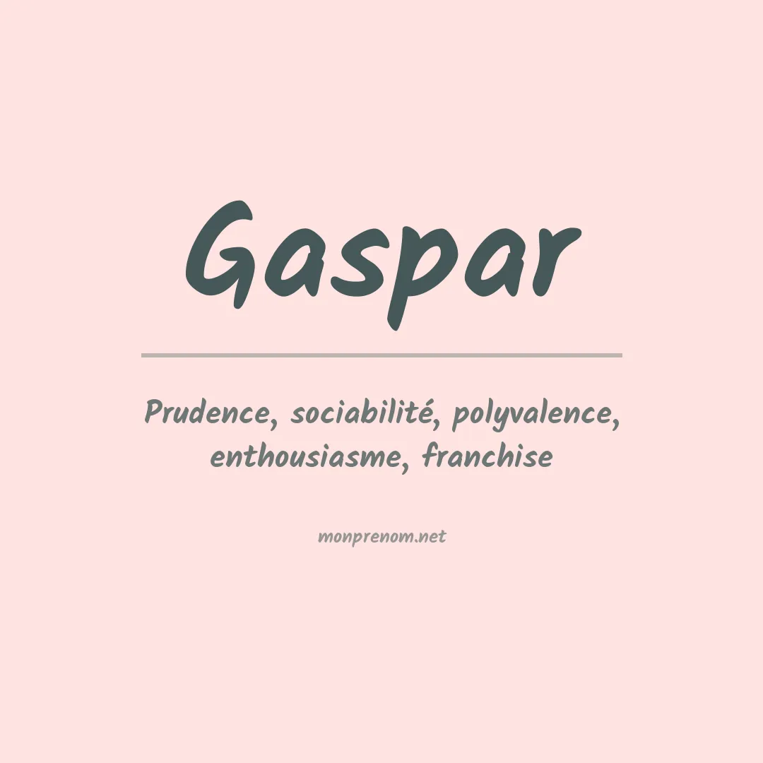 Prénom Gaspar