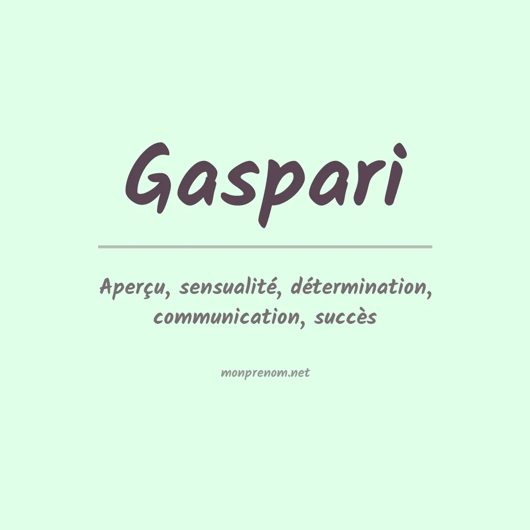 Prénom Gaspari