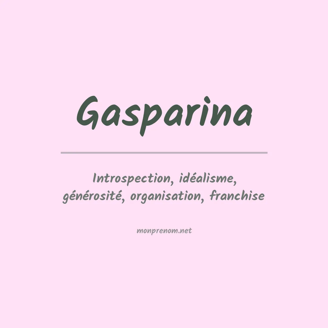 Signification du prénom Gasparina