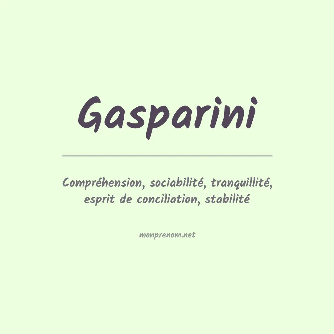 Prénom Gasparini