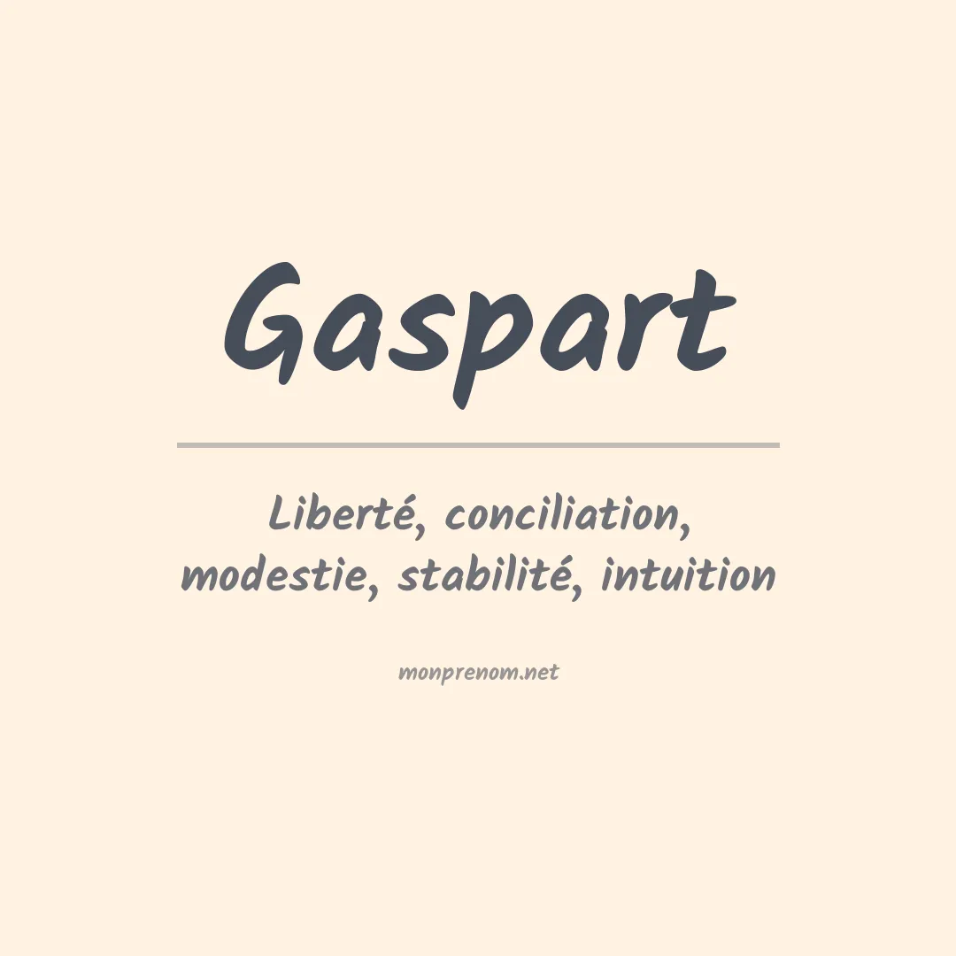 Signification du prénom Gaspart