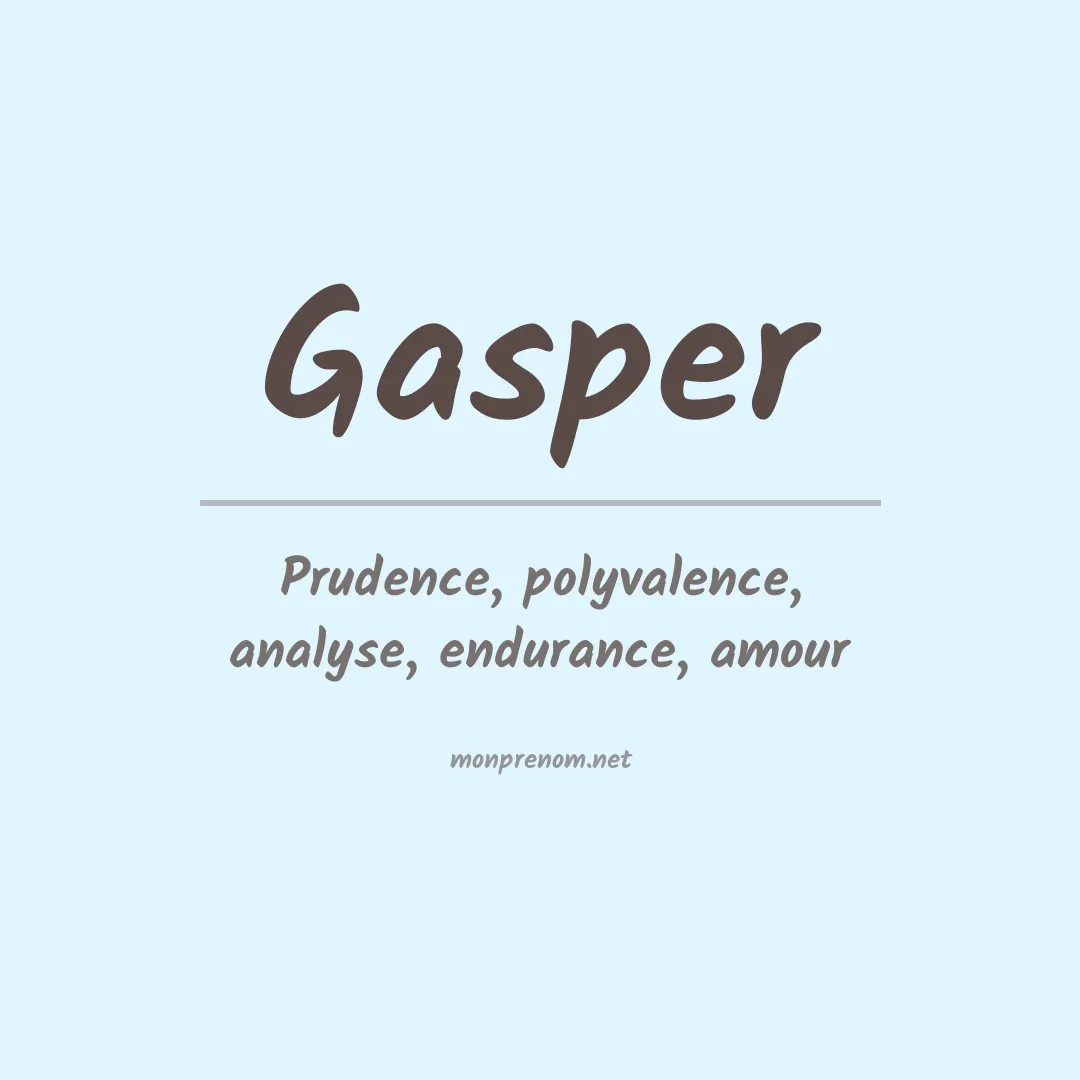 Prénom Gasper