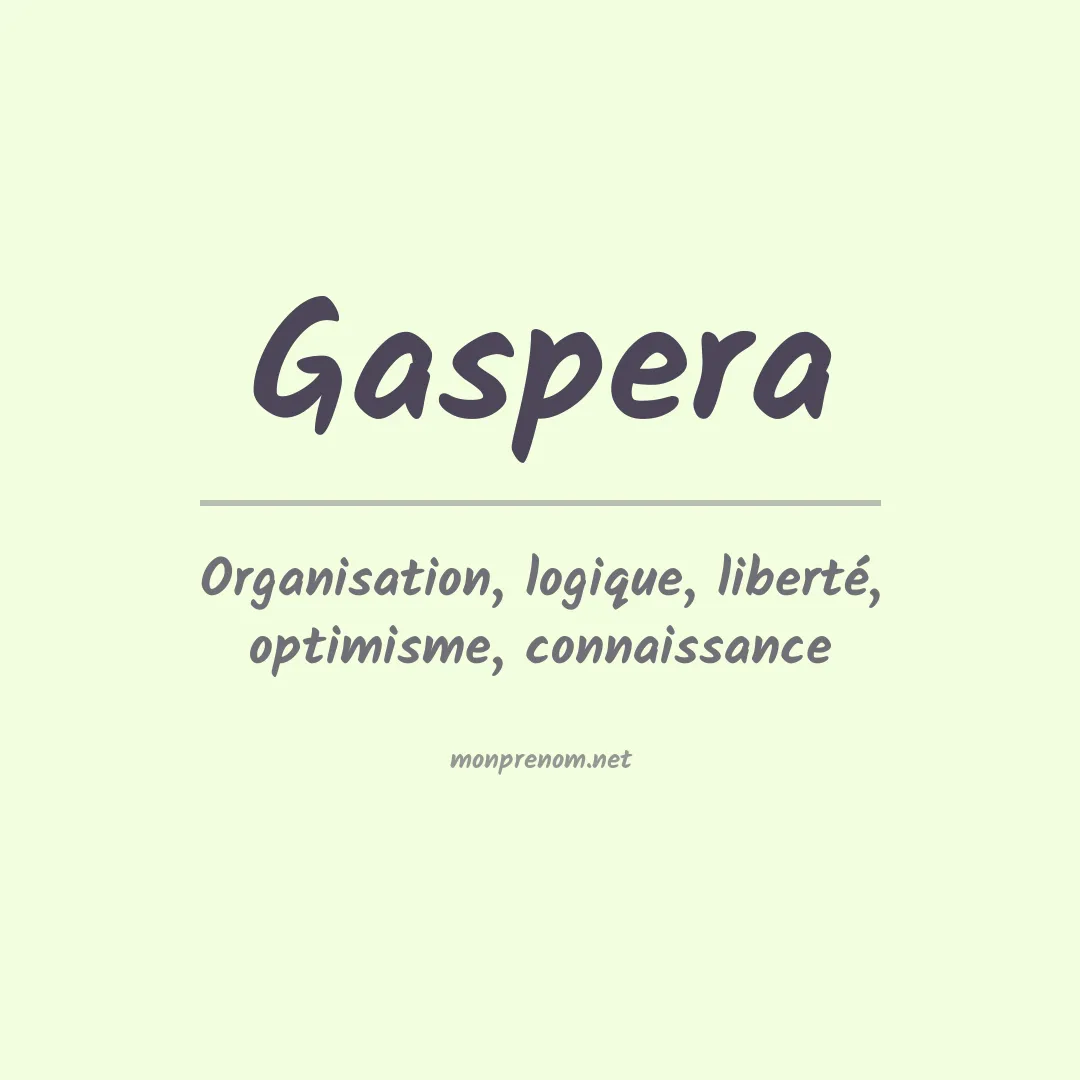 Prénom Gaspera