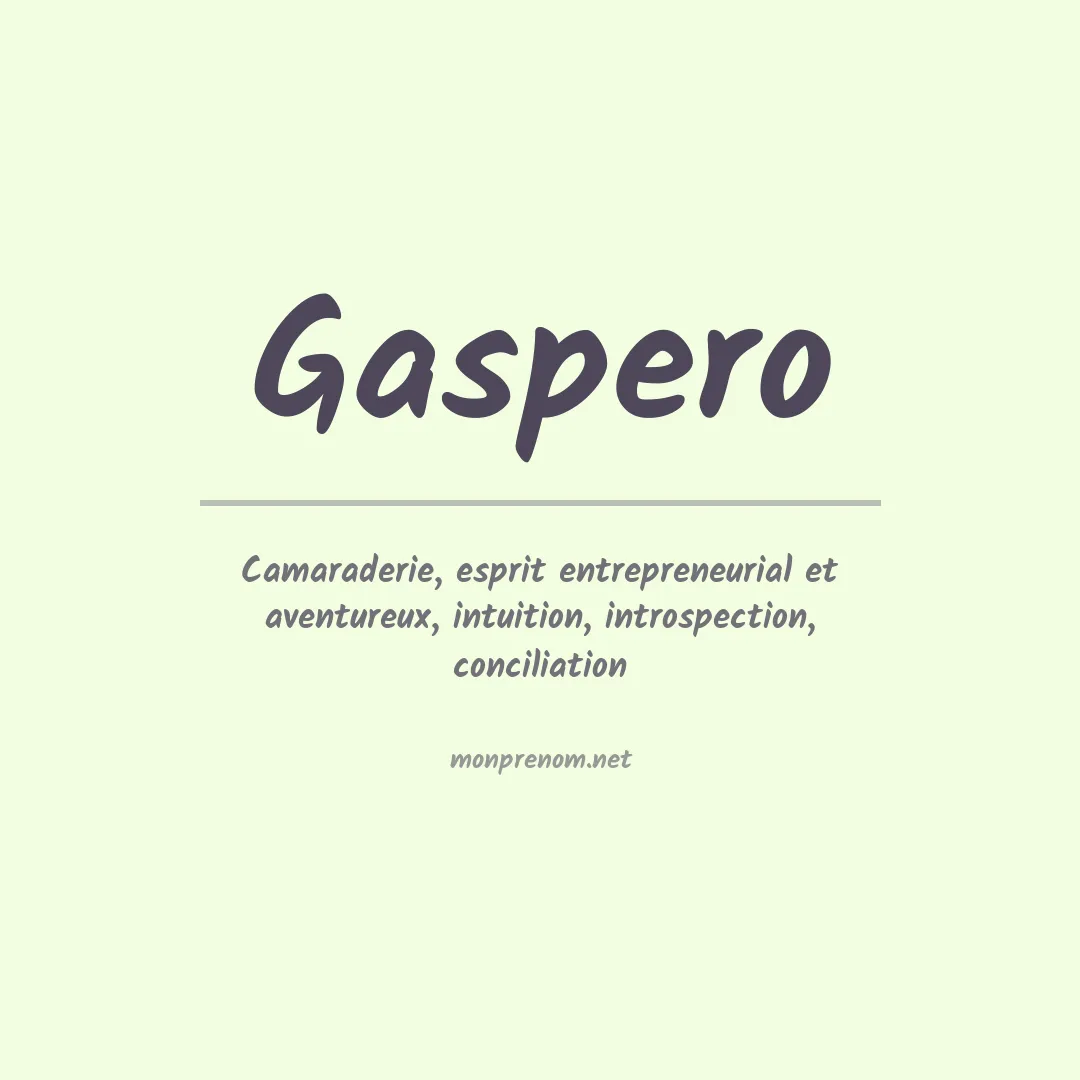 Prénom Gaspero