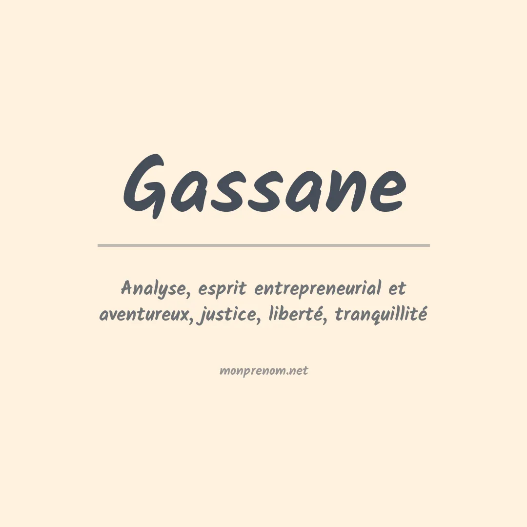 Signification du prénom Gassane
