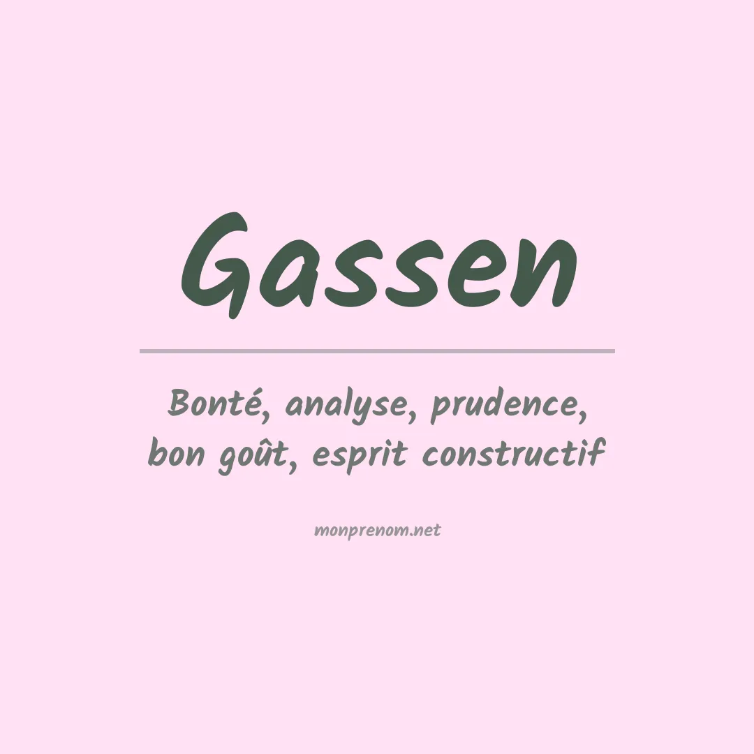 Prénom Gassen