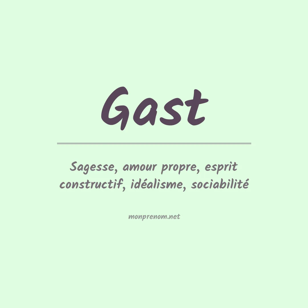 Prénom Gast