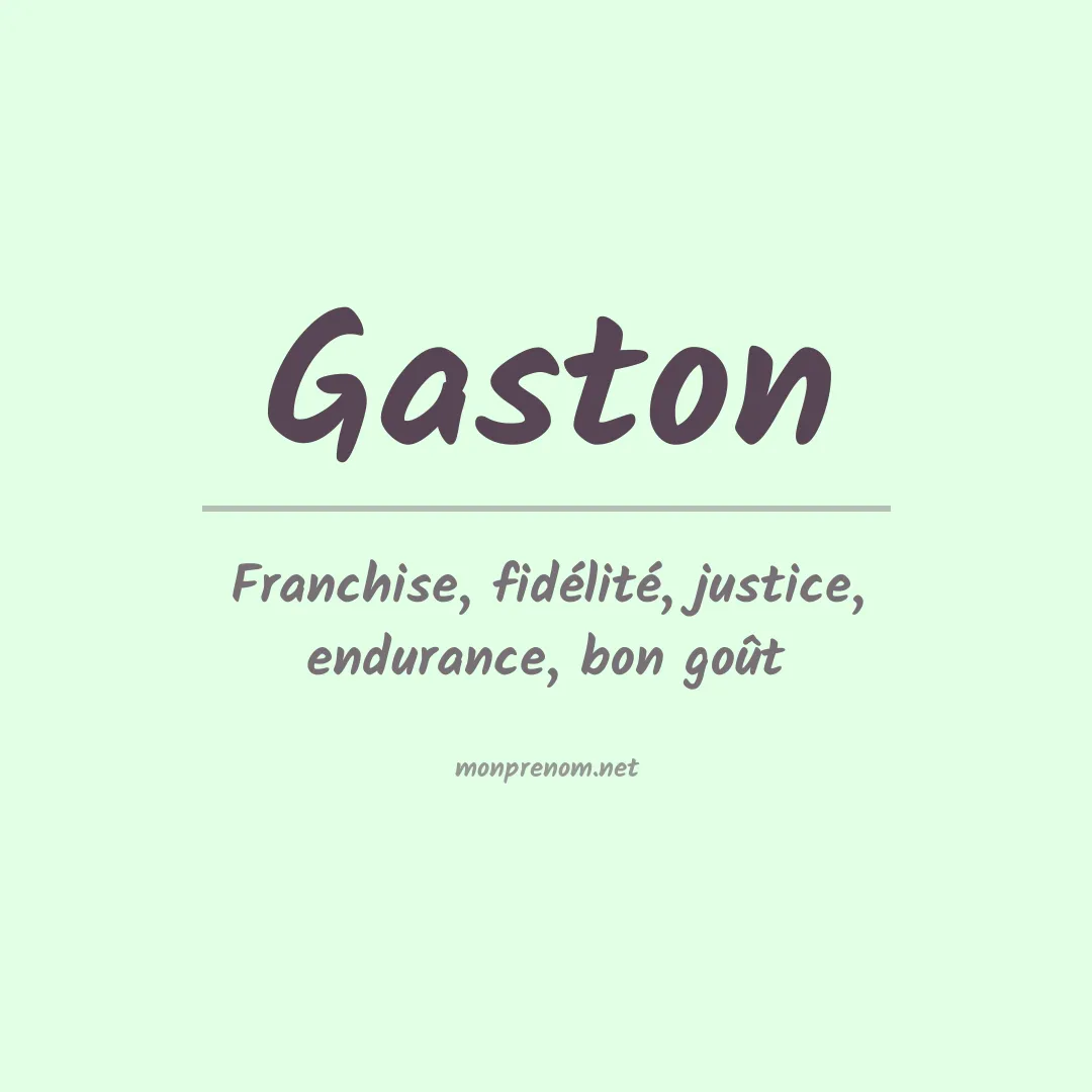 Prénom Gaston