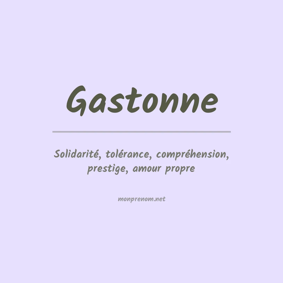 Prénom Gastonne