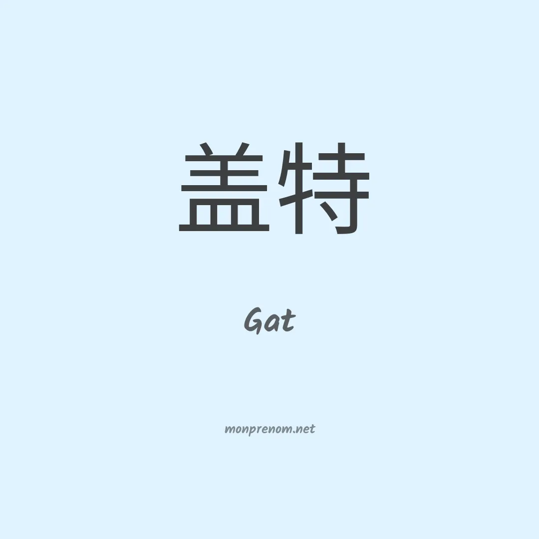 Gat en chinois