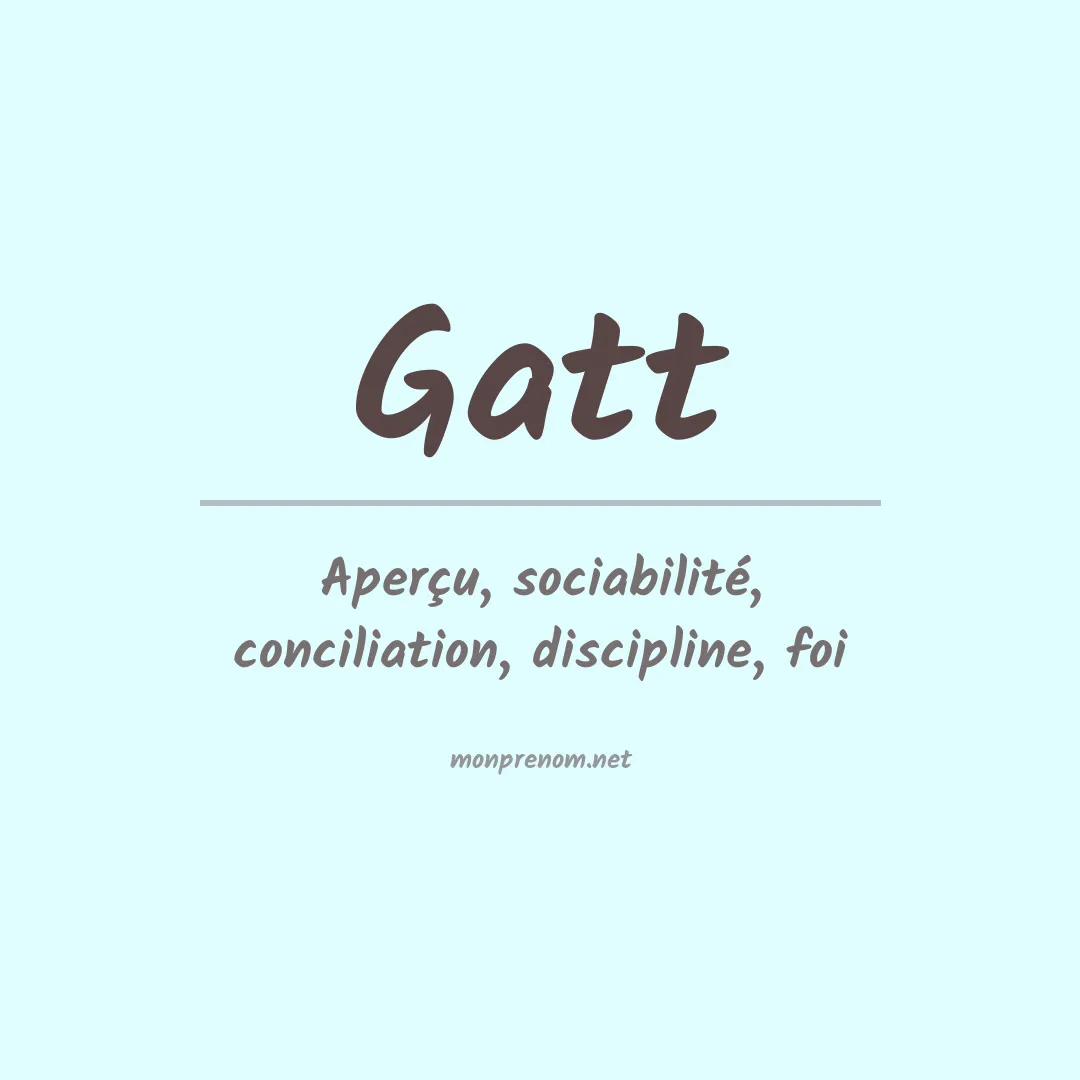 Prénom Gatt