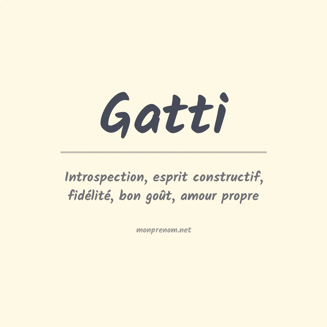 Prénom Gatti