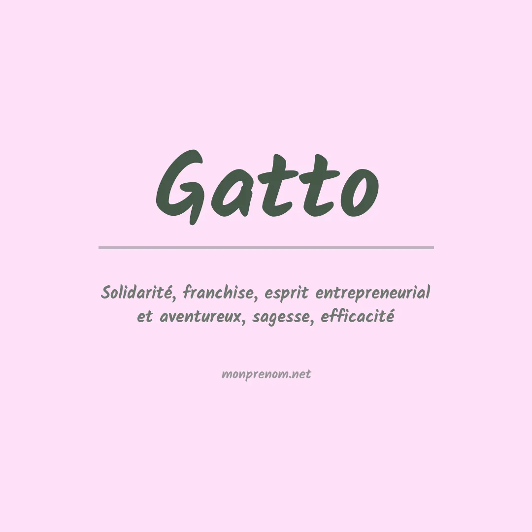 Prénom Gatto