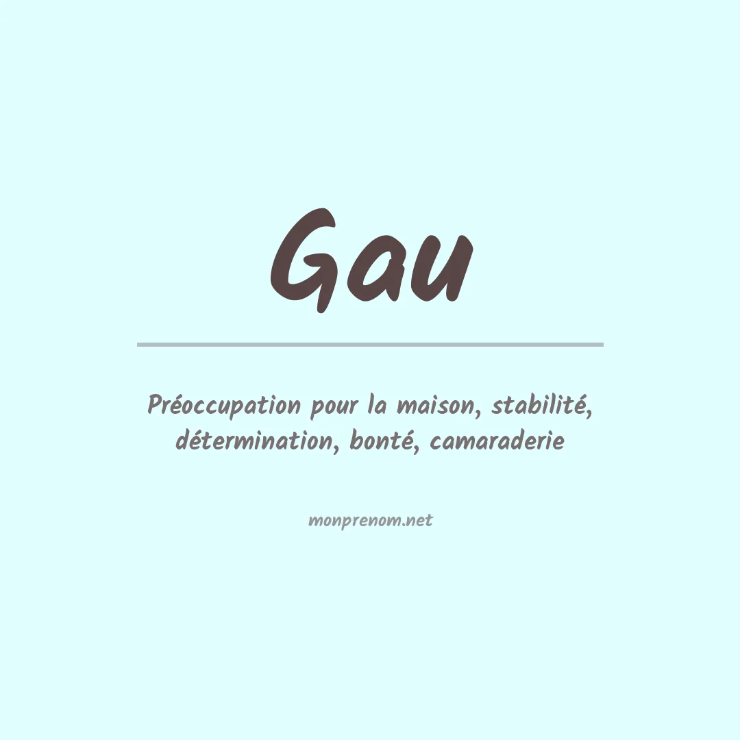 Prénom Gau