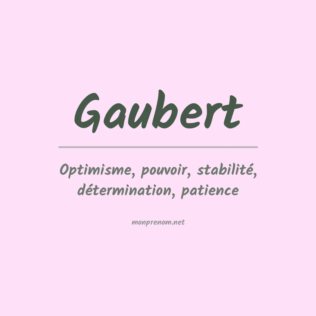 Prénom Gaubert