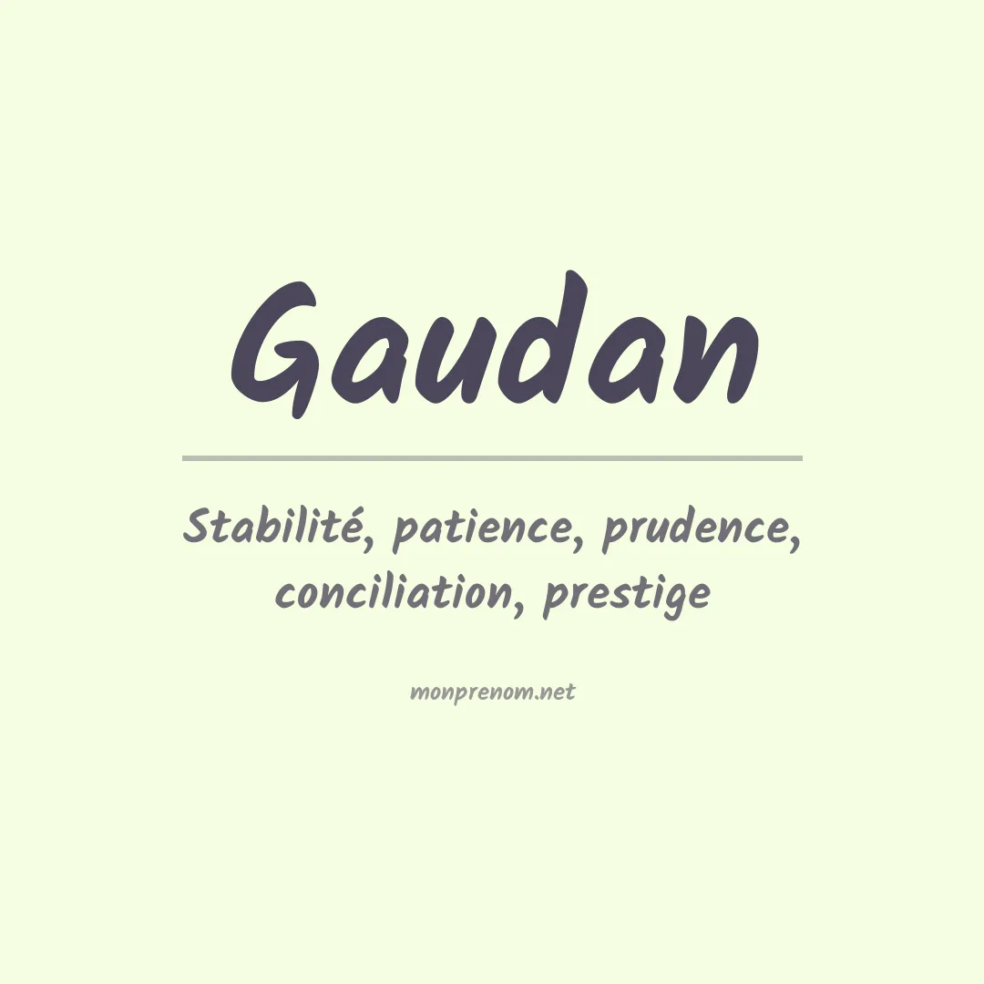 Signification du prénom Gaudan