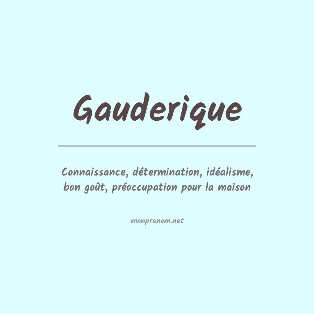 Prénom Gauderique