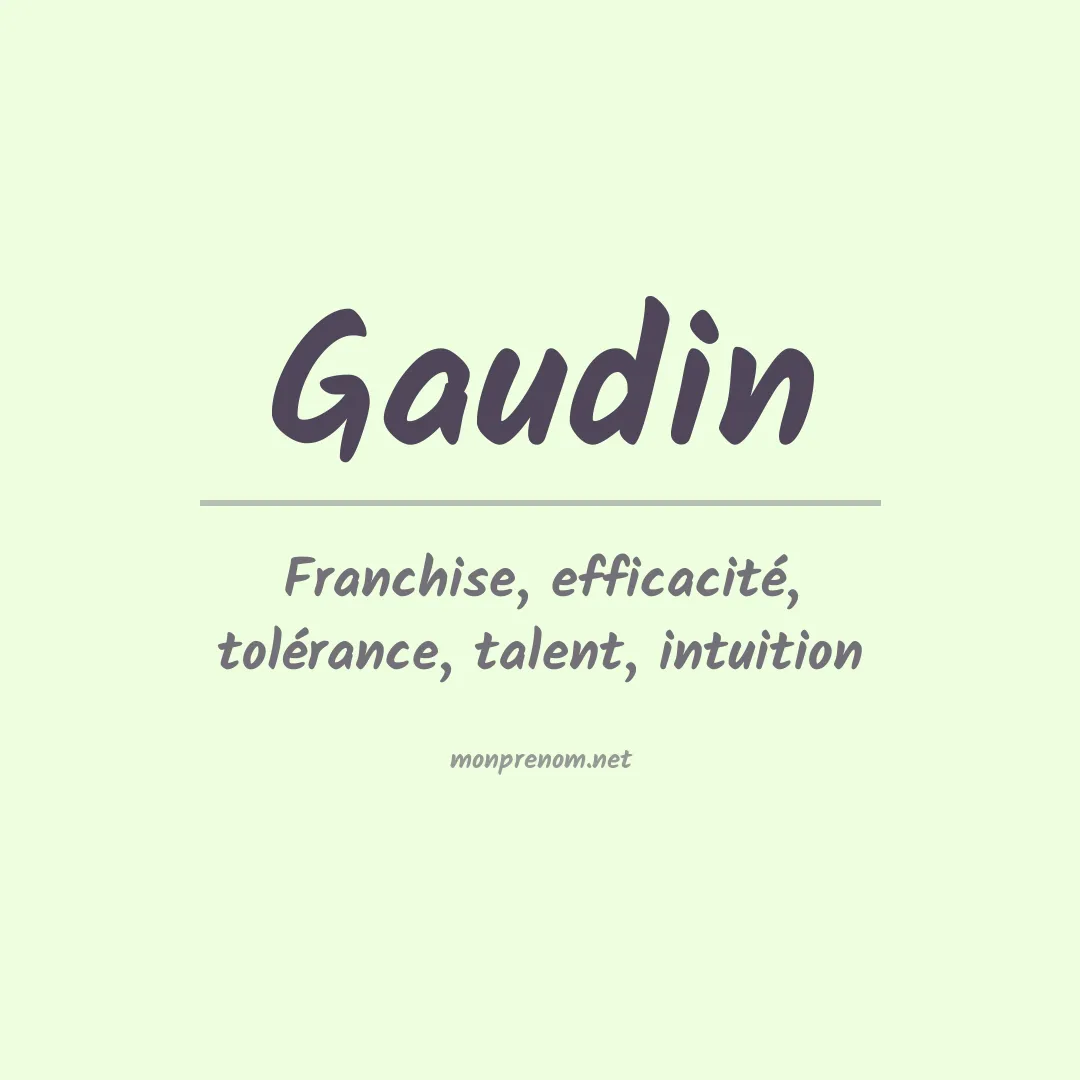 Prénom Gaudin