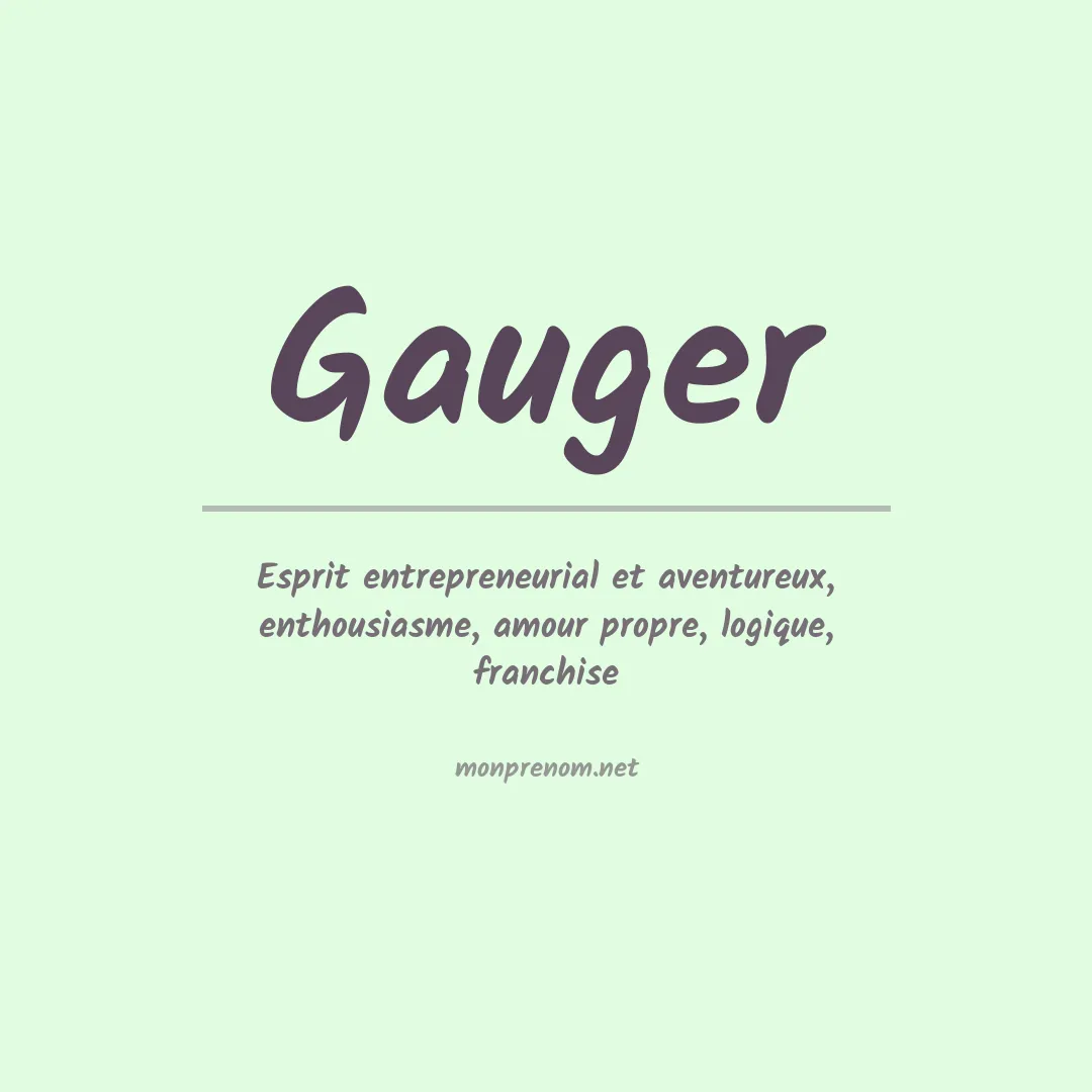Prénom Gauger