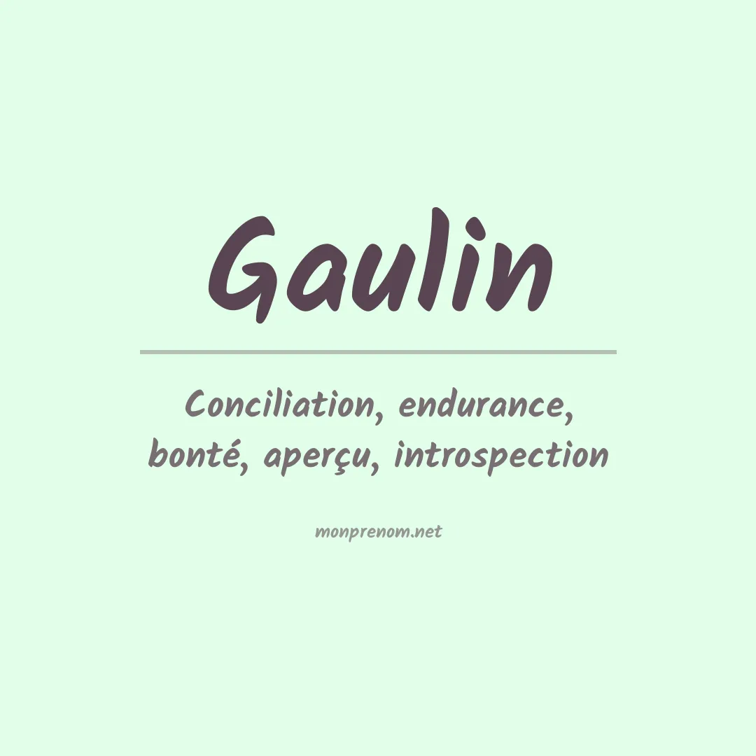 Prénom Gaulin