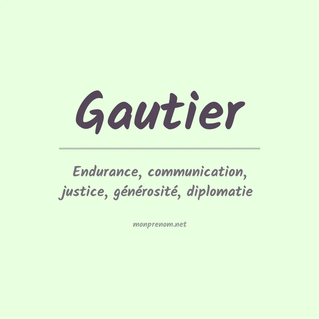Prénom Gautier