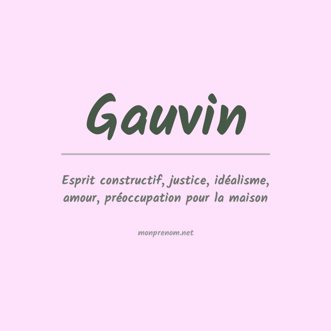 Prénom Gauvin