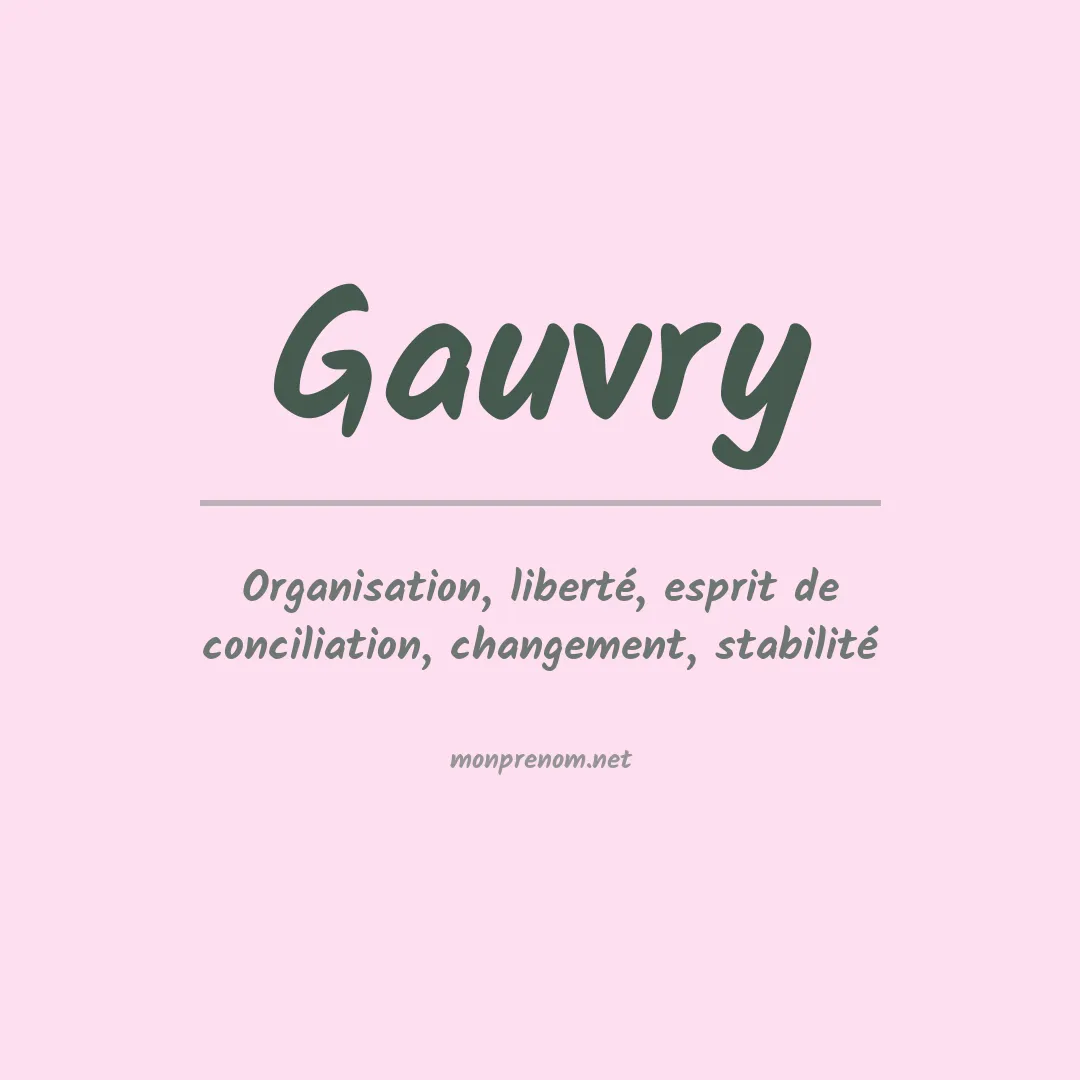 Signification du prénom Gauvry