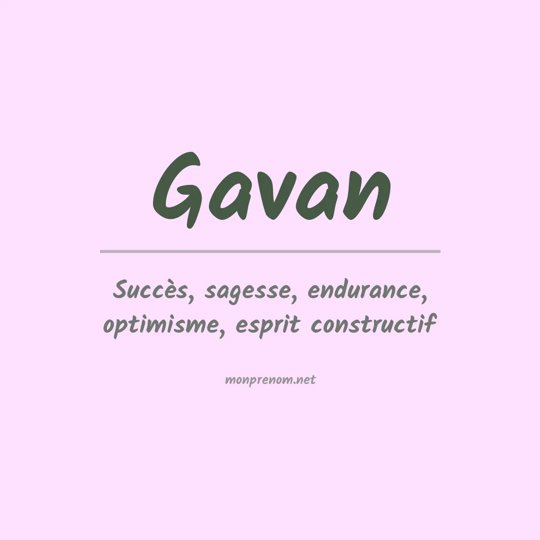 Prénom Gavan