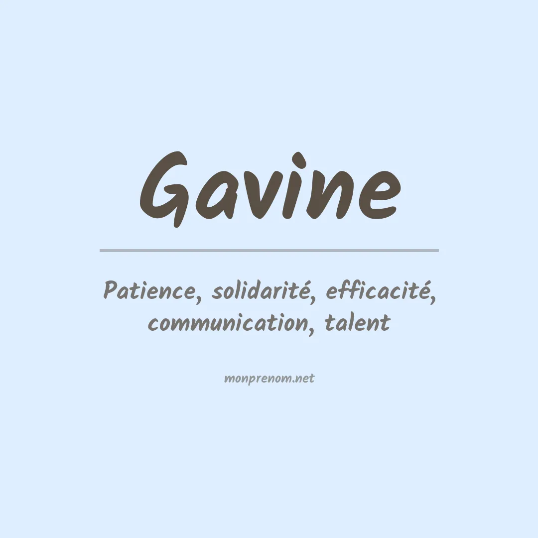 Signification du prénom Gavine