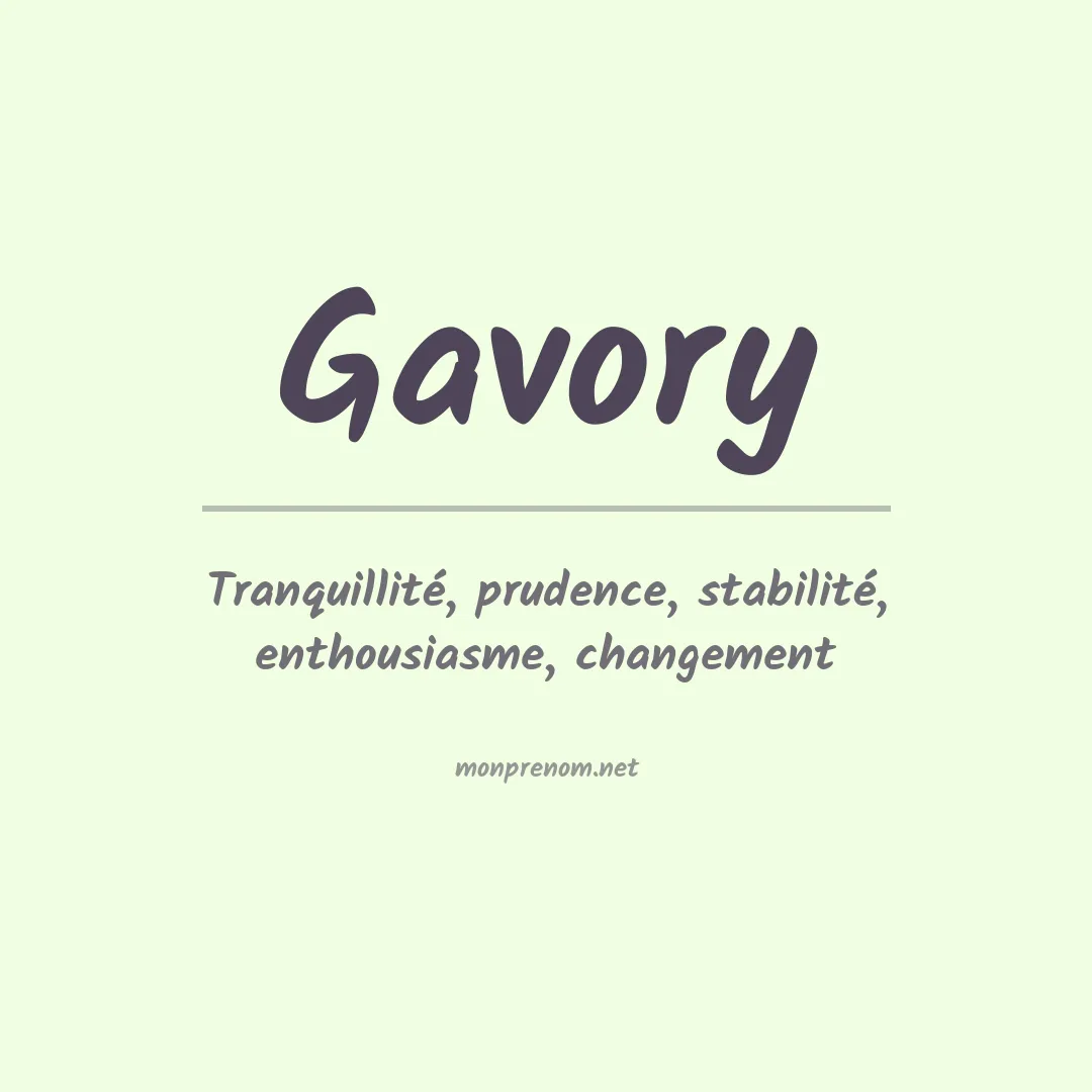 Signification du prénom Gavory