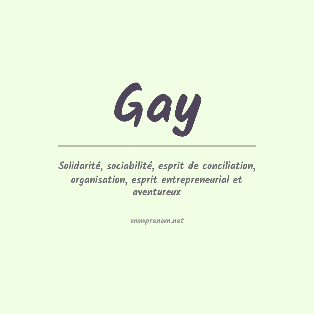 Prénom Gay