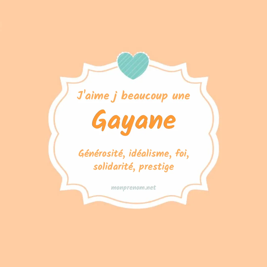 J'aime beaucoup Gayane