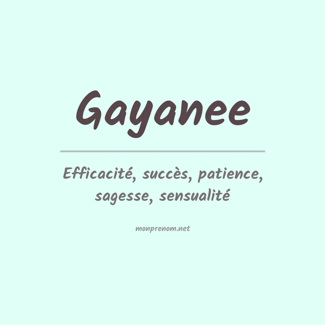 Prénom Gayanee