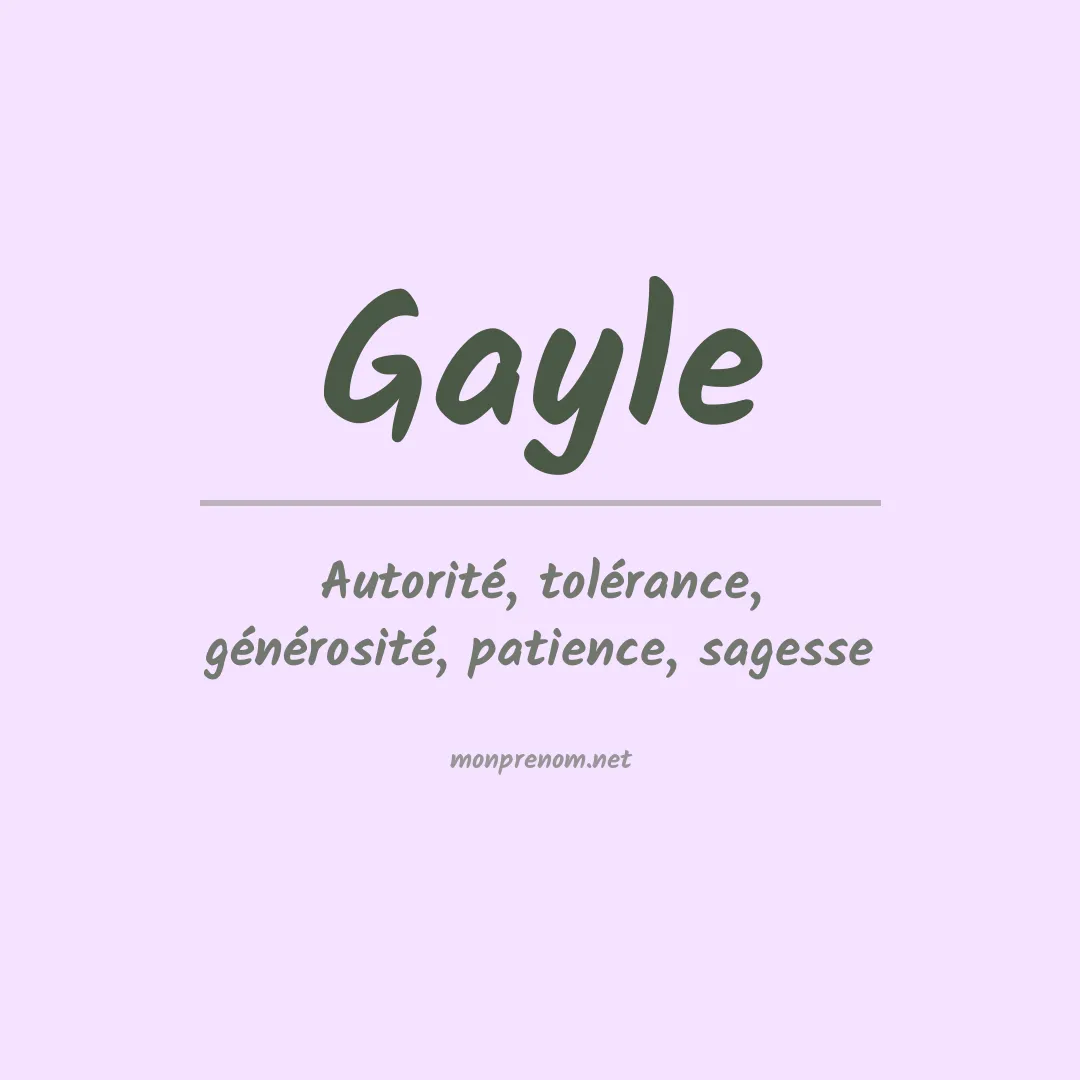 Prénom Gayle