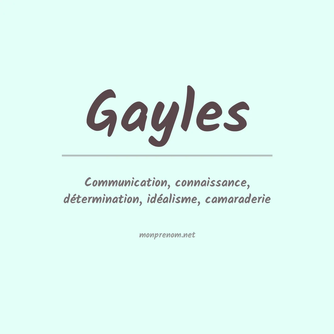 Prénom Gayles